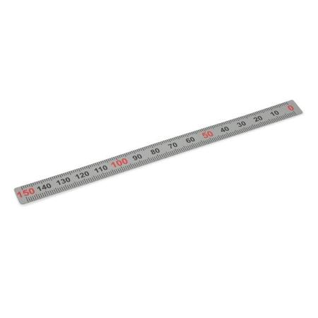 J.W. WINCO GN711-NI-8-W-R Adhesive Ruler GN711